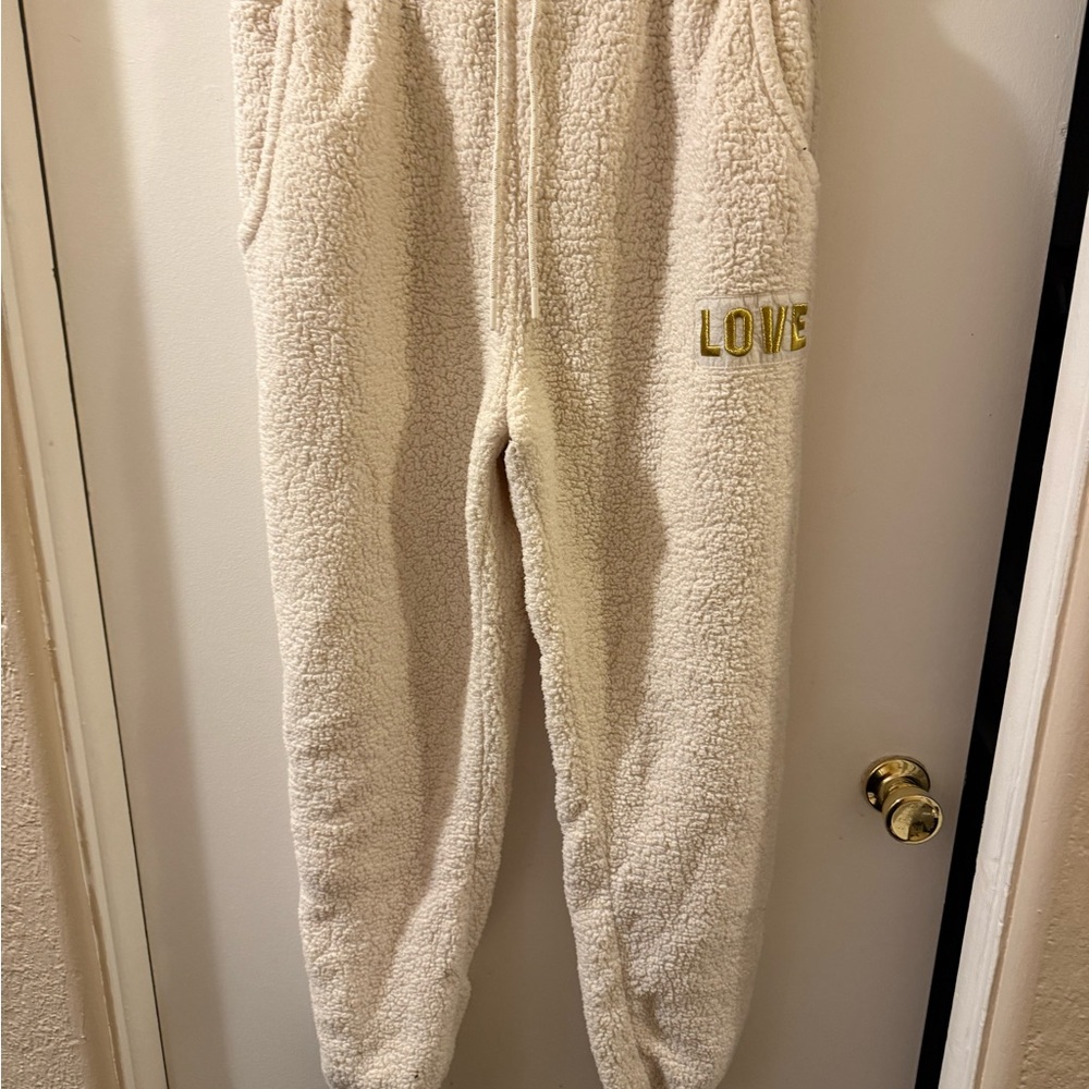 Cozy Cream Kids Sherpa Pants